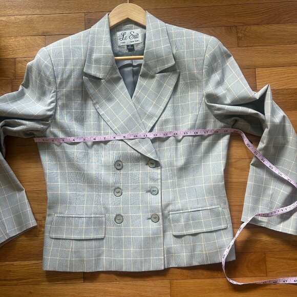 Grey Vintage Plaid Blazer - Picture 8 of 10